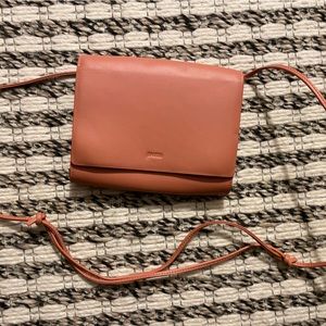 Baggu pink/salmon leather bag - new!